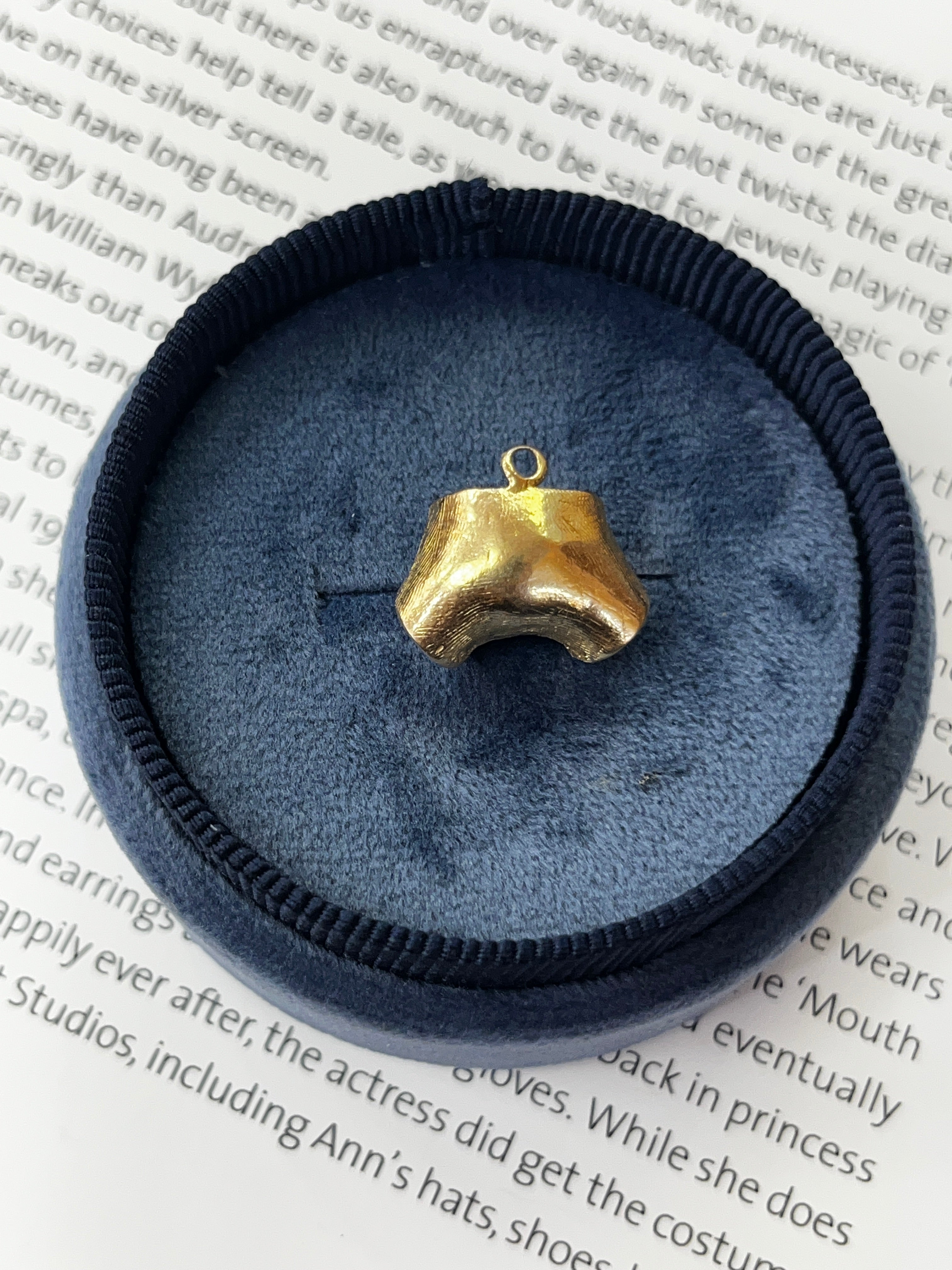 Vintage 14K Yellow Gold Diaper Charm Pendant