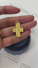 Load and play video in Gallery viewer, Vintage 18K Yellow Gold Mary &amp; Jesus Cross Charm Pendant
