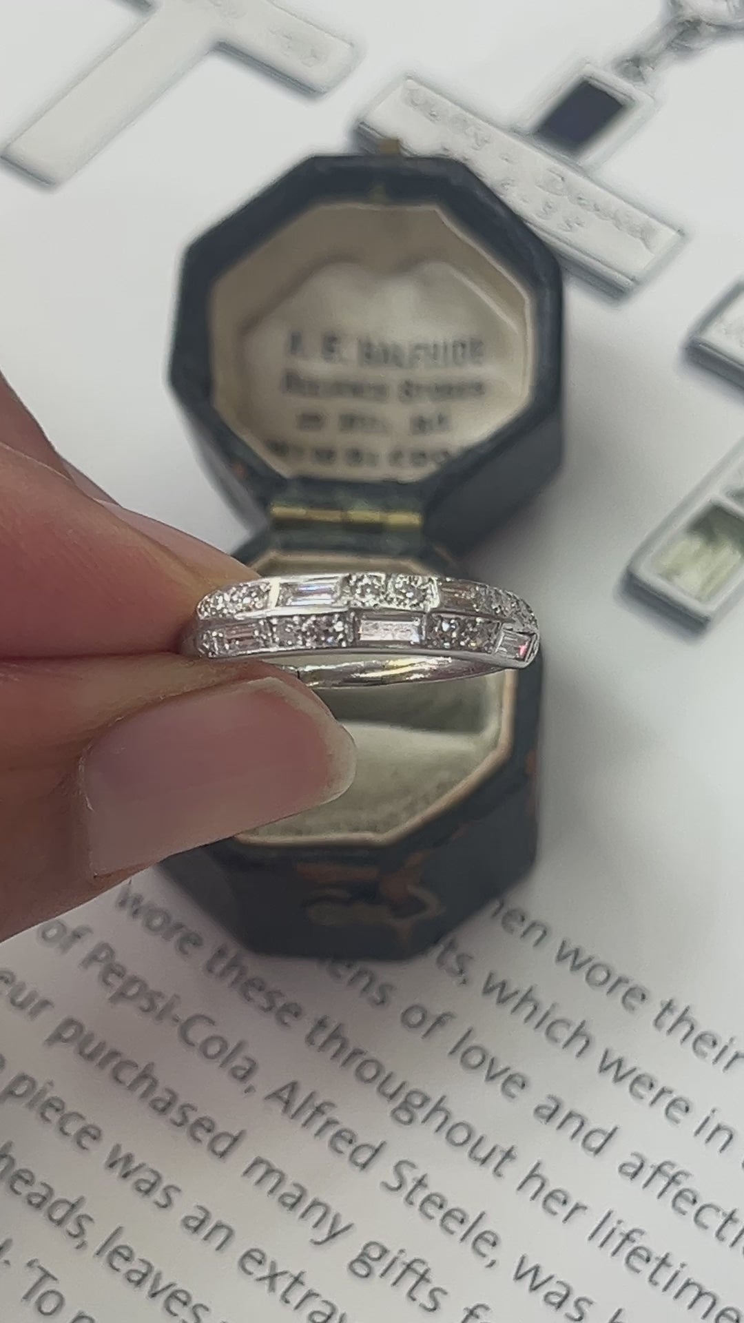 Antique Art Deco Platinum Diamond Band
