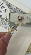 Load and play video in Gallery viewer, Vintage 14K Yellow Gold Carved Flower DIamond Brooch
