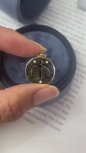 Load and play video in Gallery viewer, The Vintage Zodiac Libra Enamel Charm Pendant
