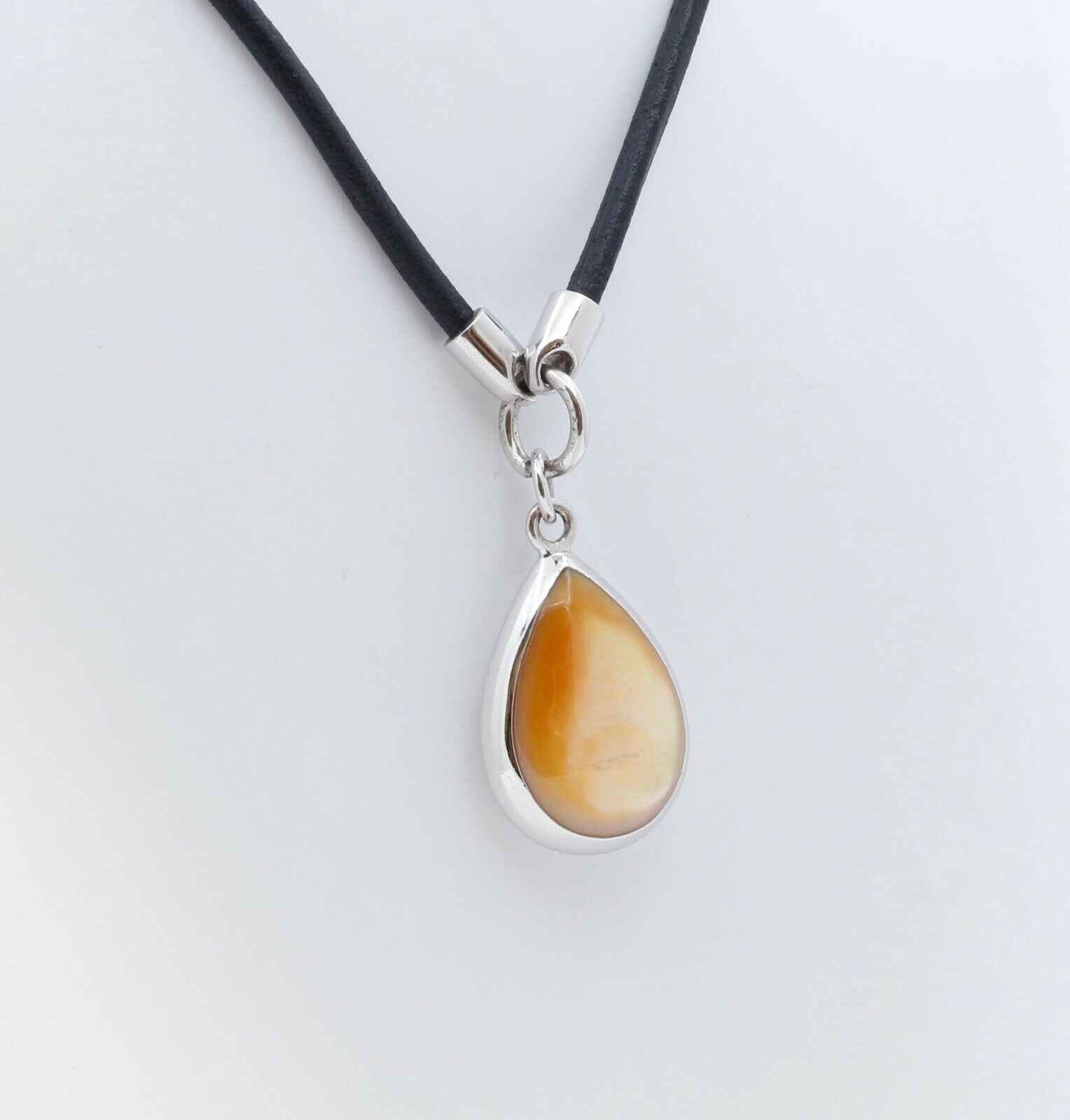 Landau Mother of Pearl Drop Pendant Necklace