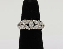 Load image into Gallery viewer, Elegant Vintage Marquise Diamond Platinum Ring Band, Engagement Ring
