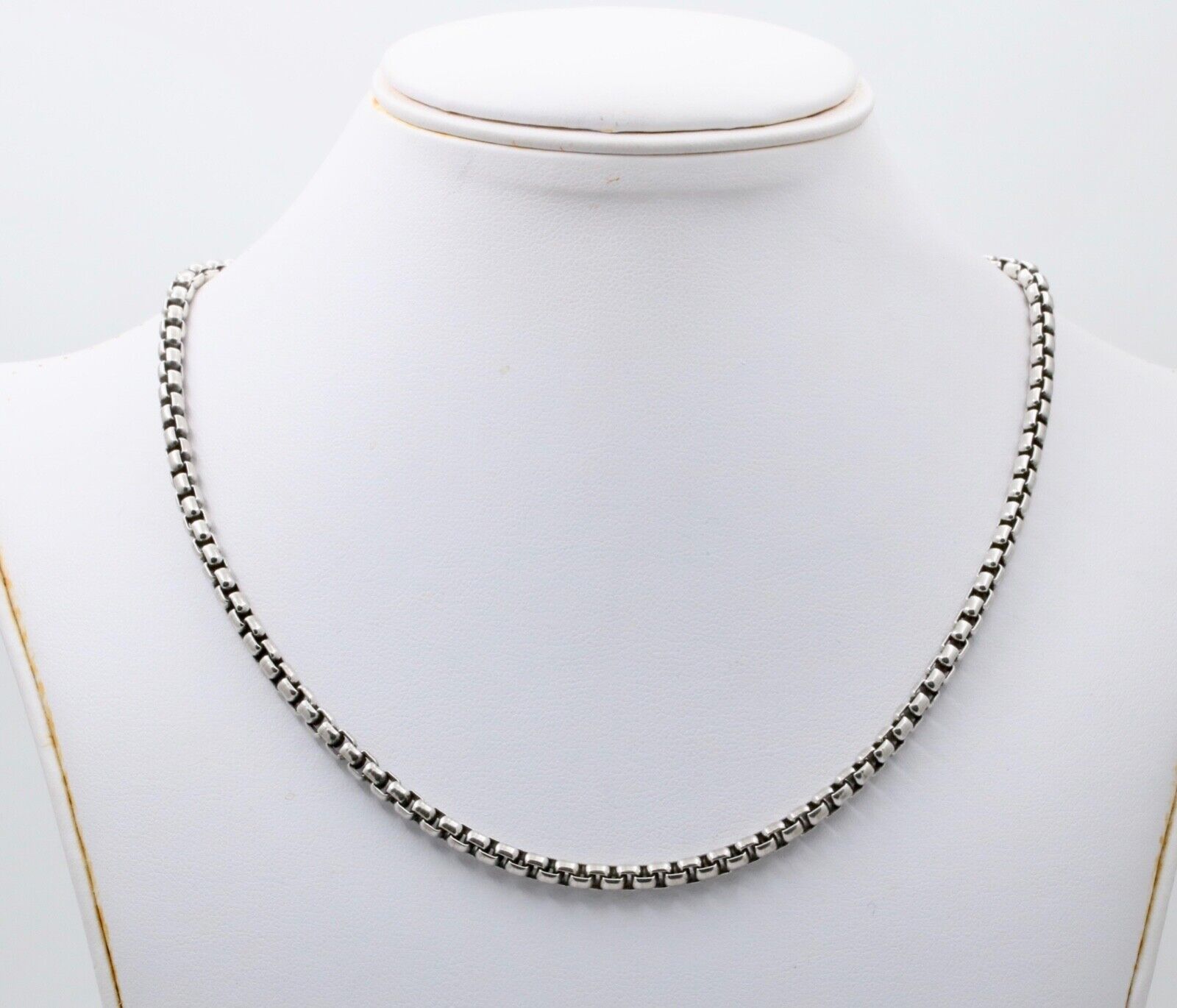 David Yurman 925 585 Box Chain Collection 32 Inch Necklace