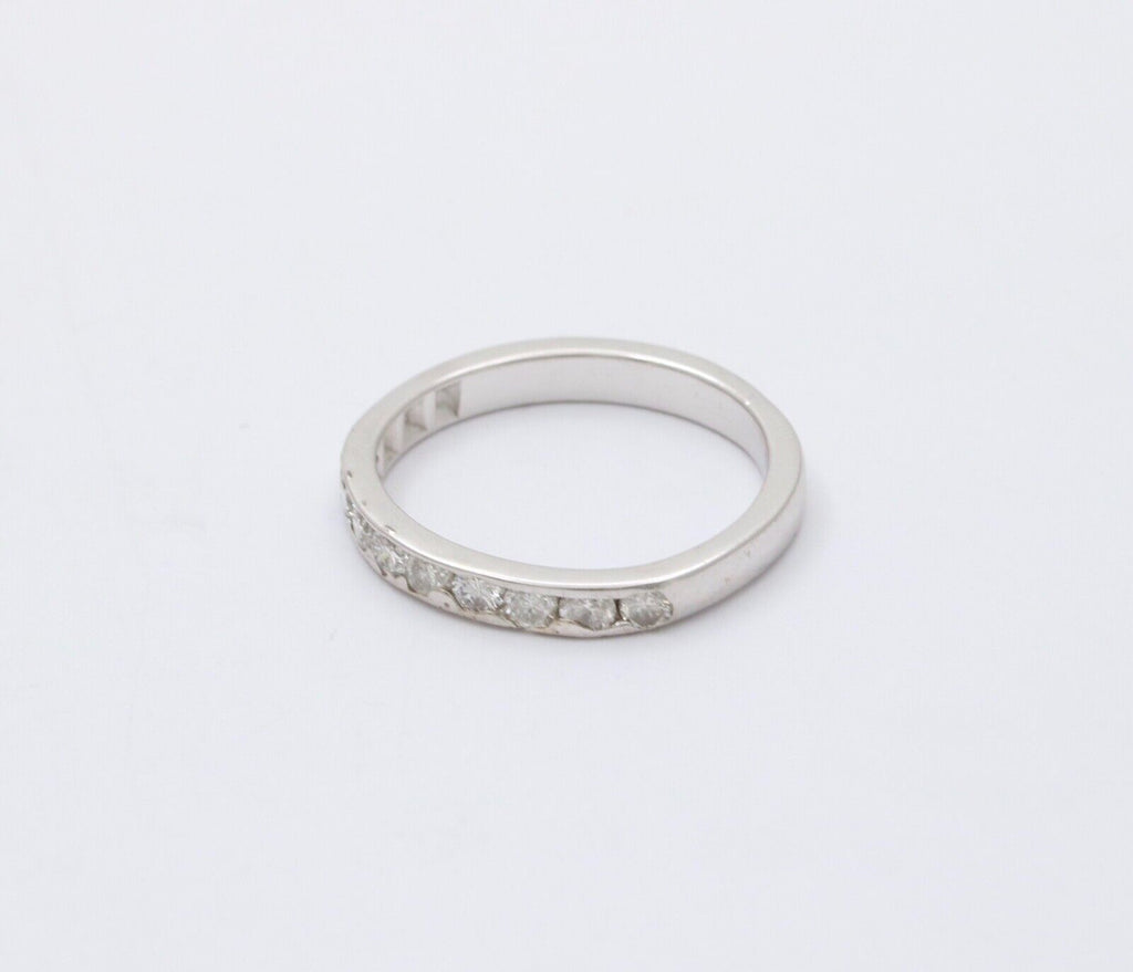 Vintage 14K Gold Half Eternity Ring, Wedding Band.
