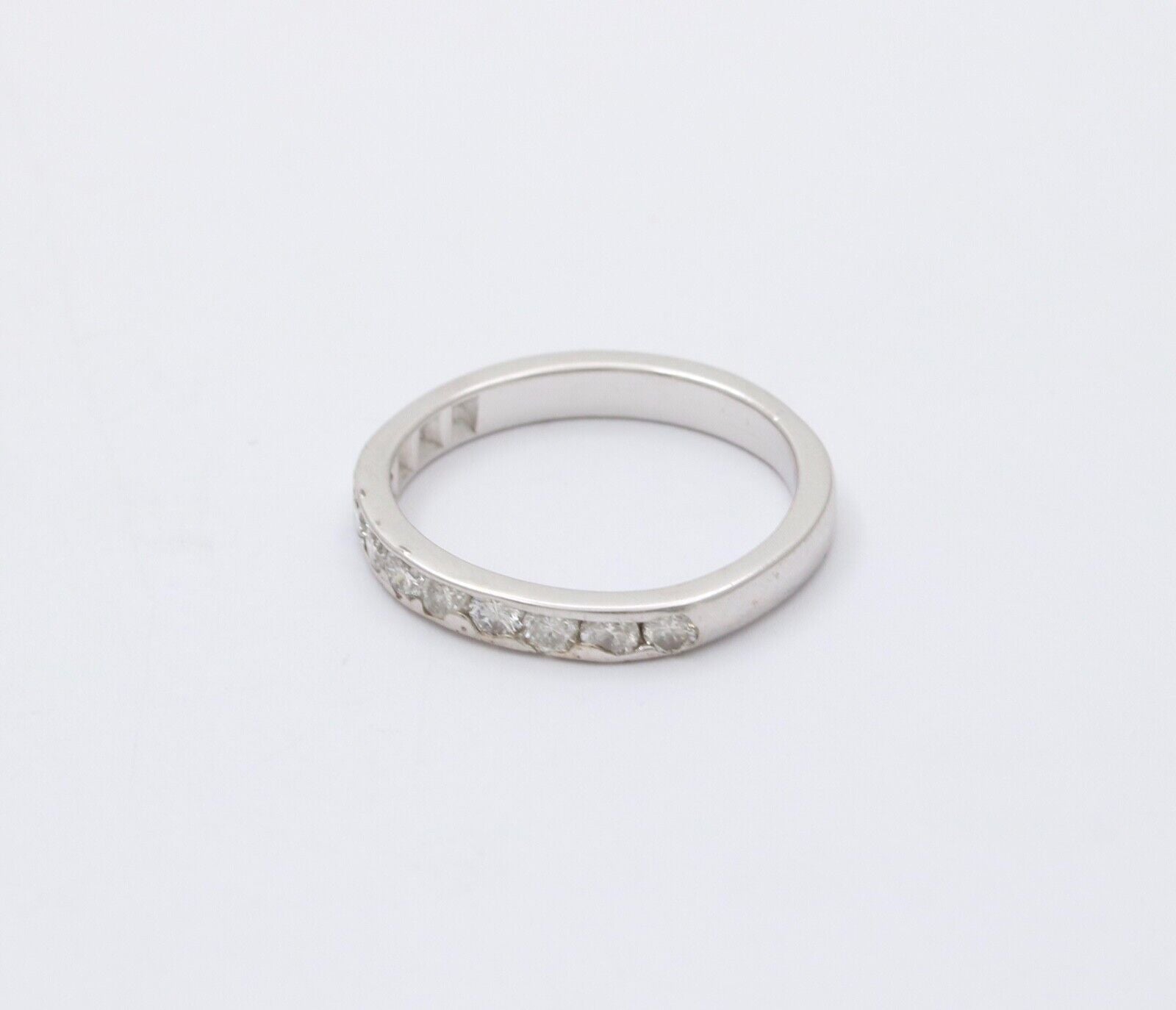 Vintage 14K Gold Half Eternity Ring, Wedding Band.