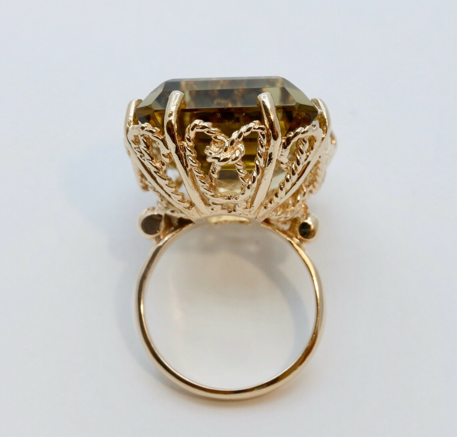 Vintage Ladies Citrine 14K Yellow Gold Ring