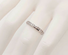 Load image into Gallery viewer, Vintage Ladies Diamonds Platinum Wedding Band Stacking Ring
