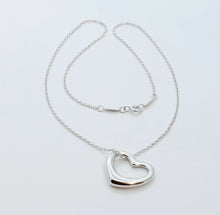 Load image into Gallery viewer, Tiffany and Co Elsa Peretti Spain 925 Floating Heart and Chain Pendant
