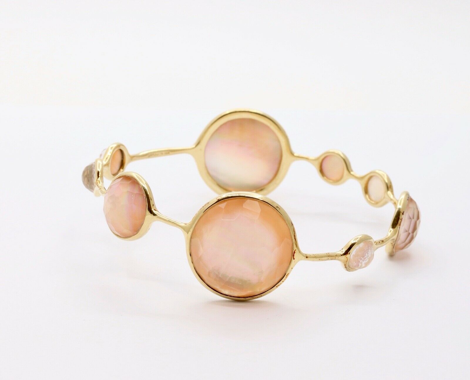 Ippolita Rock Candy Collection 18K Yellow Gold Bracelet Quartz Mother of Pearl