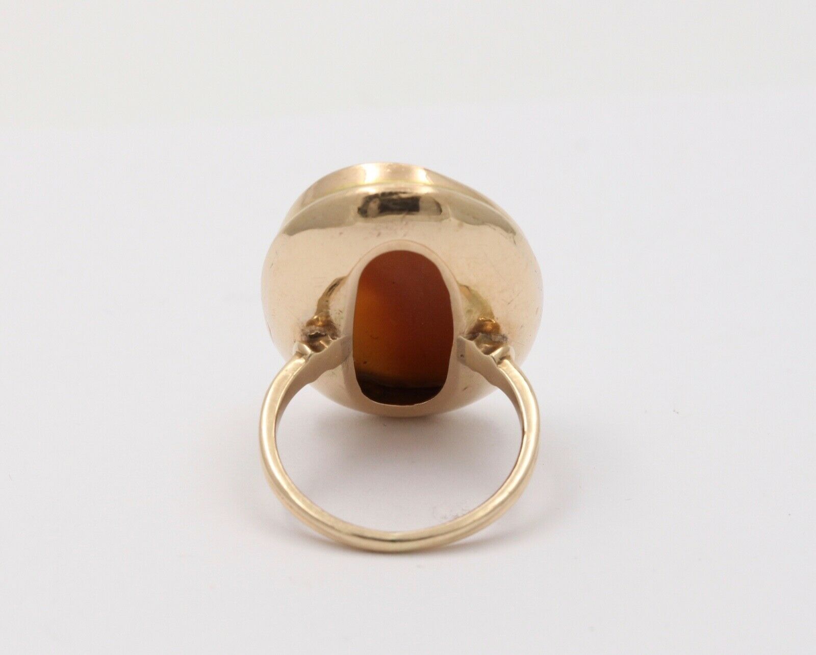 Antique 14K Yellow God Cameo Ring, Antique Ring.