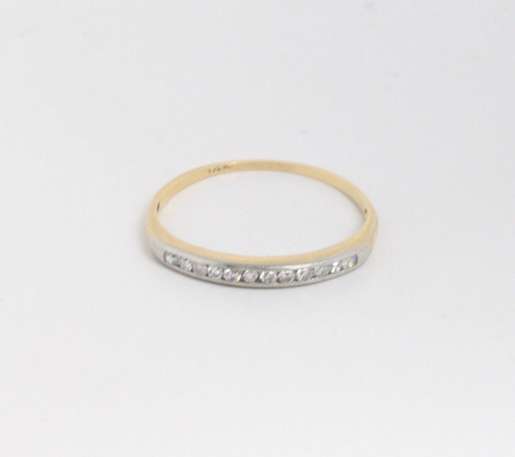 Vintage 14K Yellow Gold Diamond Wedding Band