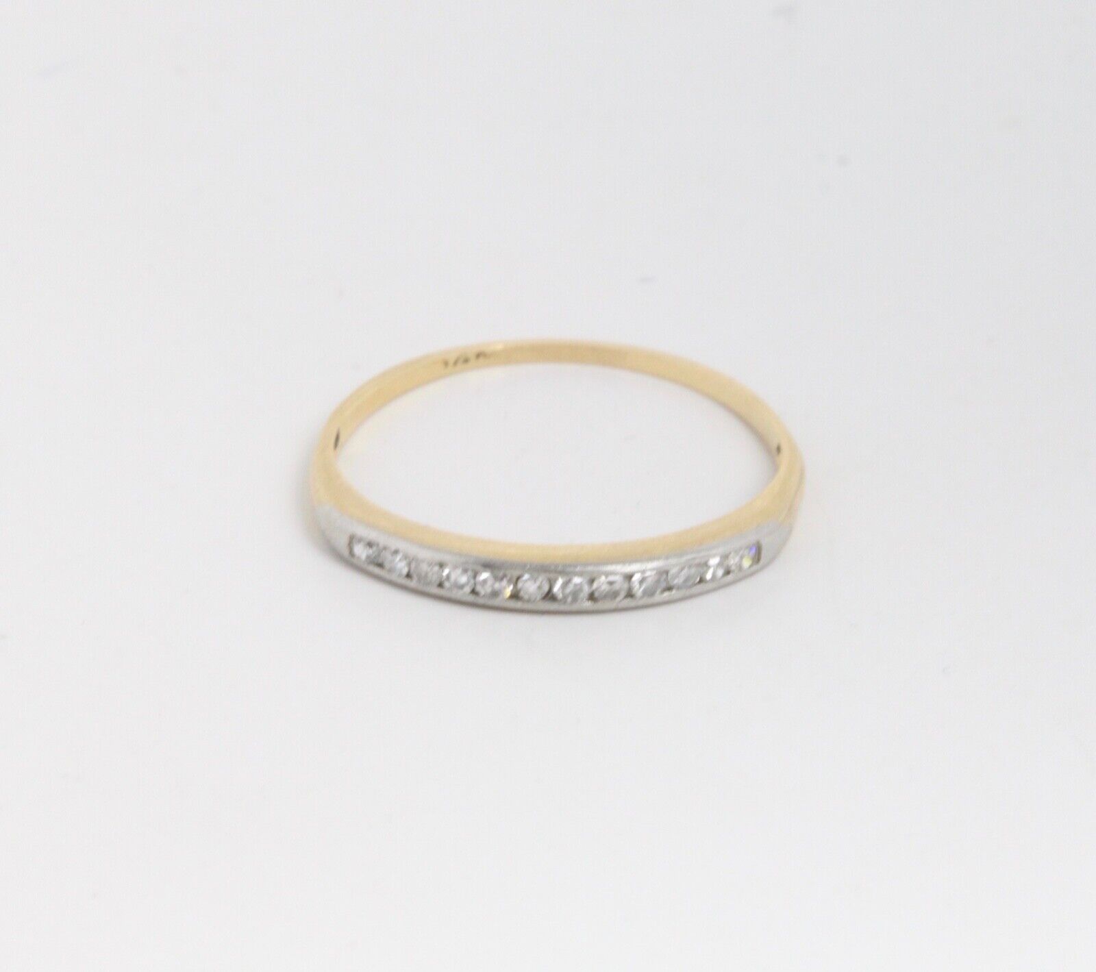 Vintage 14K Yellow Gold Diamond Wedding Band