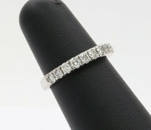 Load image into Gallery viewer, Vintage 14K White Gold Half Eternity Wedding Band
