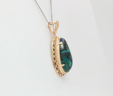 Load image into Gallery viewer, Vintage 14K Yellow Gold Turquoise Pendant
