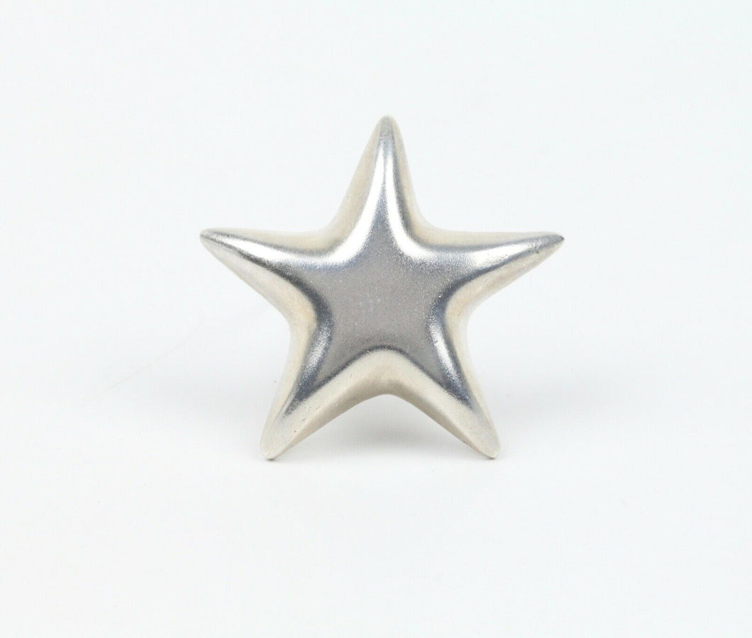 Tiffany and Co. Vintage Puffy Star Brooch Pin 925 Sterling Silver