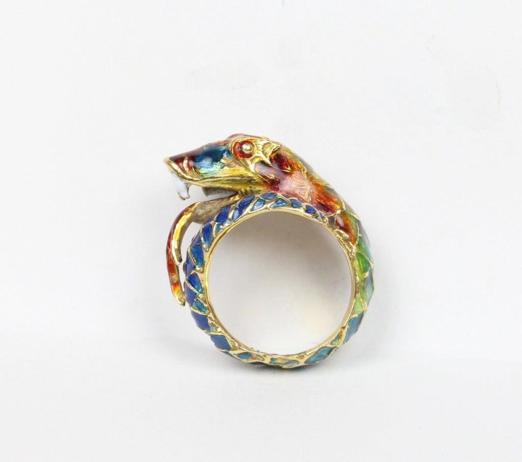 Vintage Sea Serpent 18K Unisex Ring