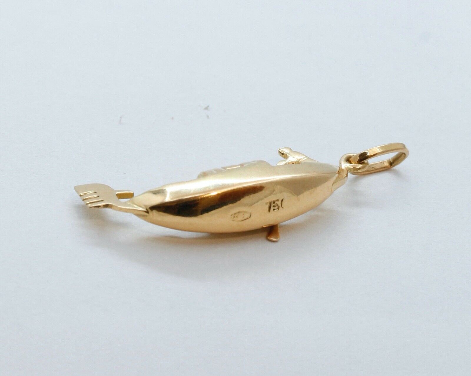 Vintage 18K Yellow Gold Gondola Pendant Charm