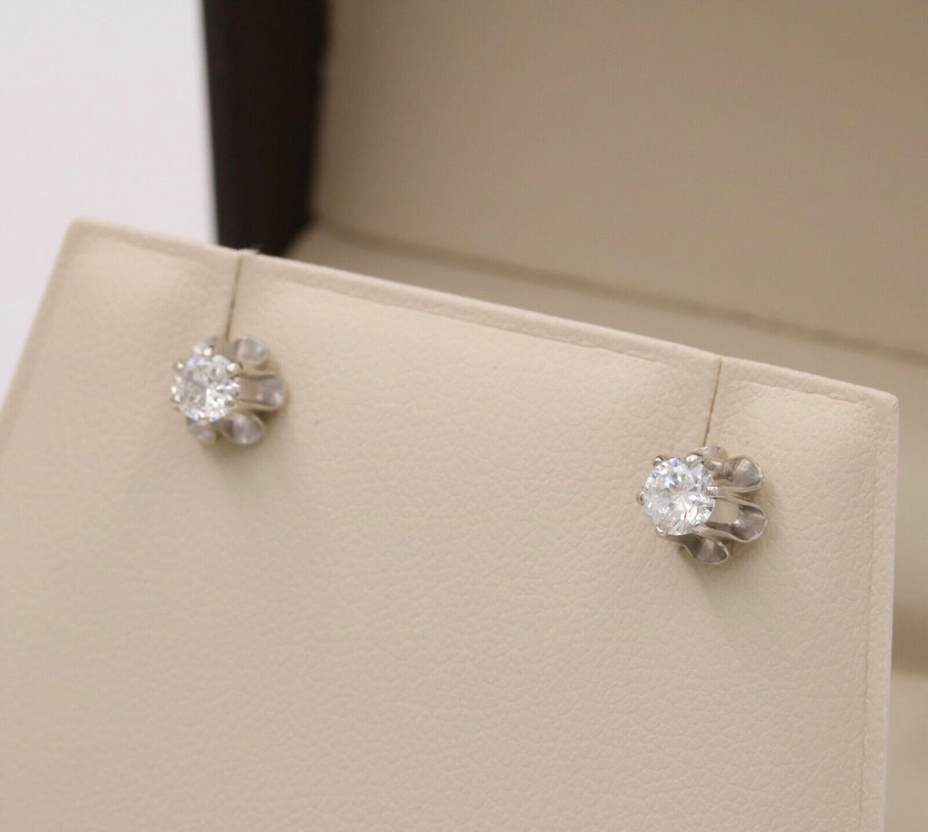 Timeless Diamond 14K White Gold Studs.