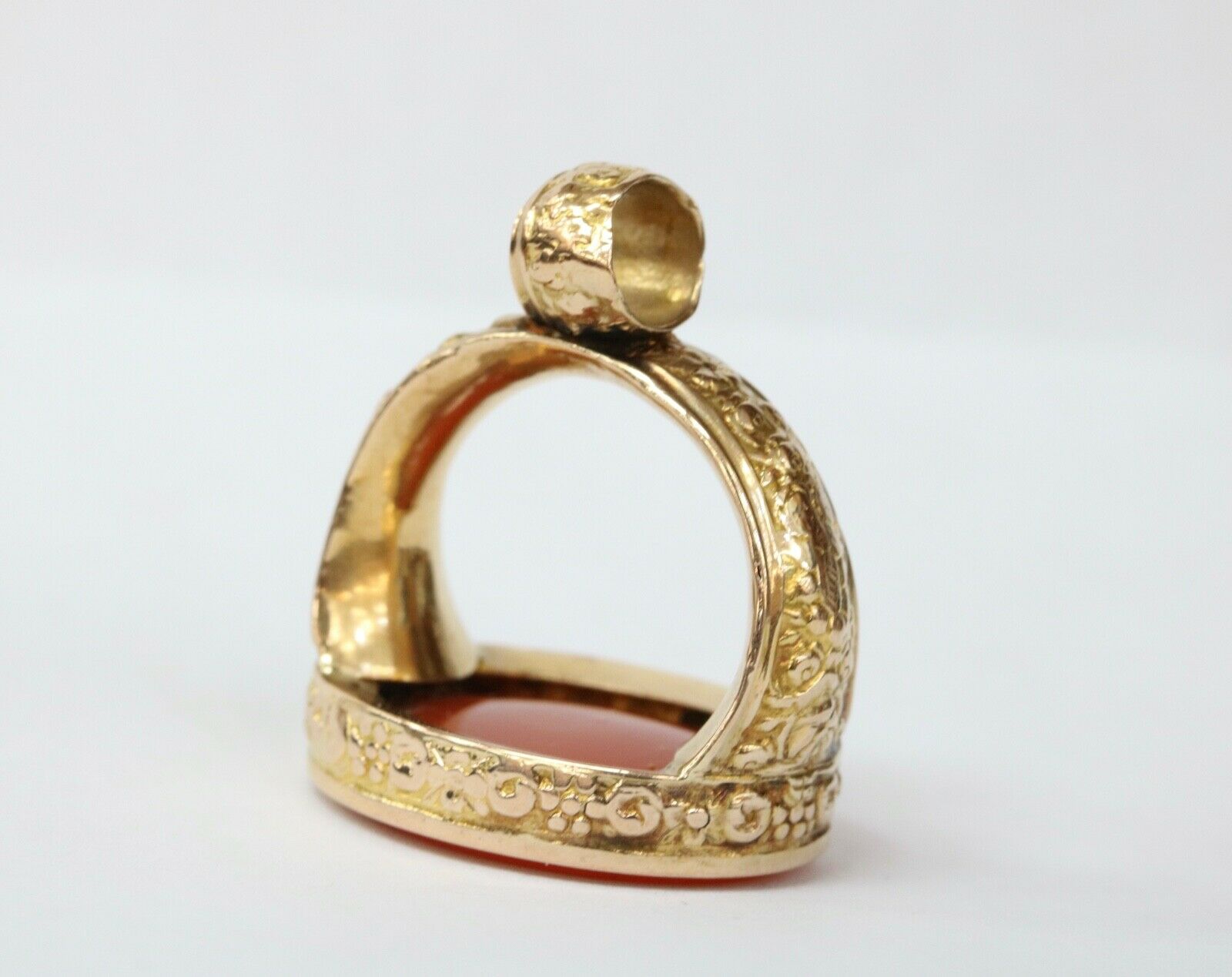 Victorian Swedish 18K Carnelian Intaglio Watch fob Pendant