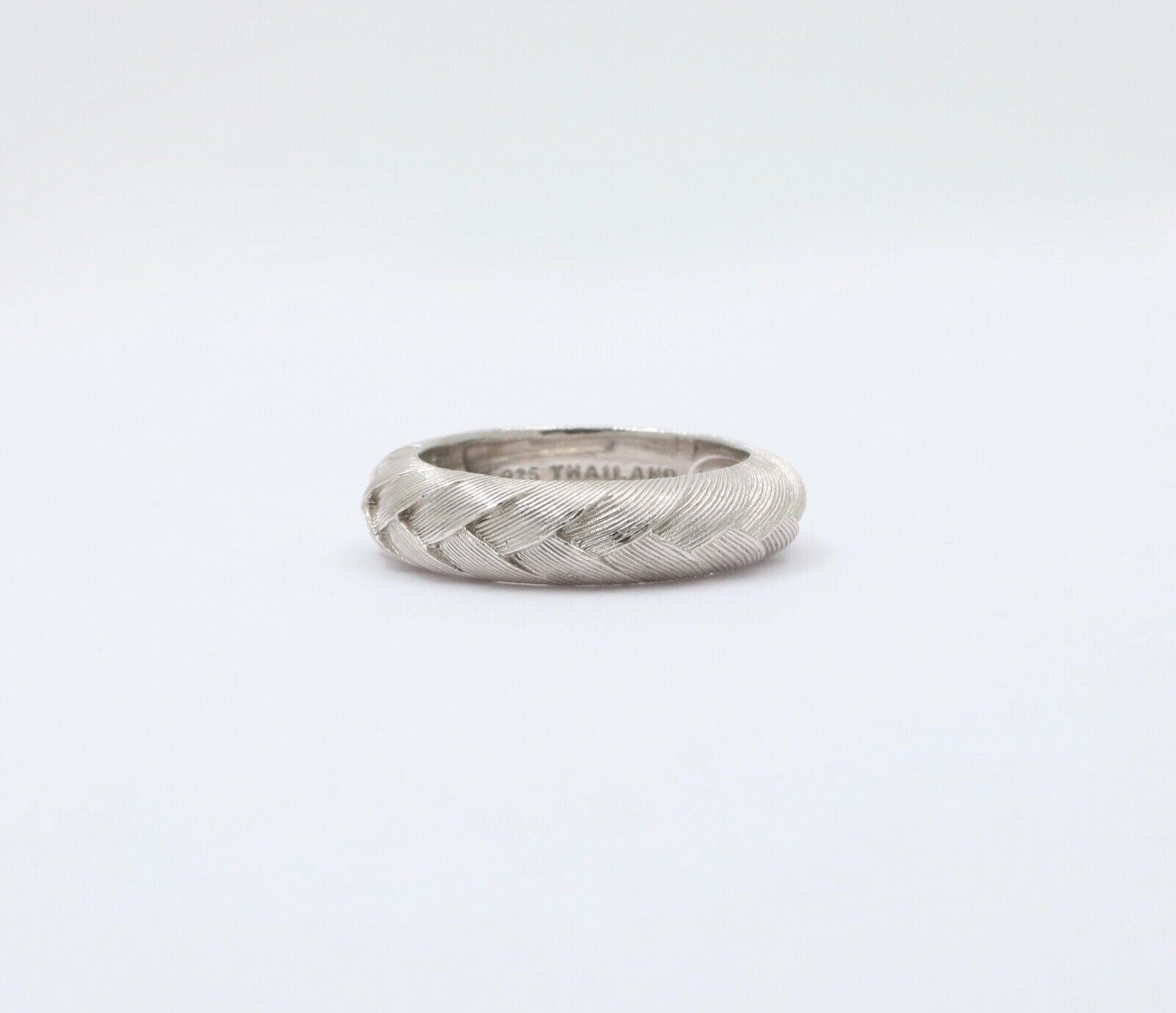Vintage Judith Ripka Weave 925 Sterling Silver Ring Band