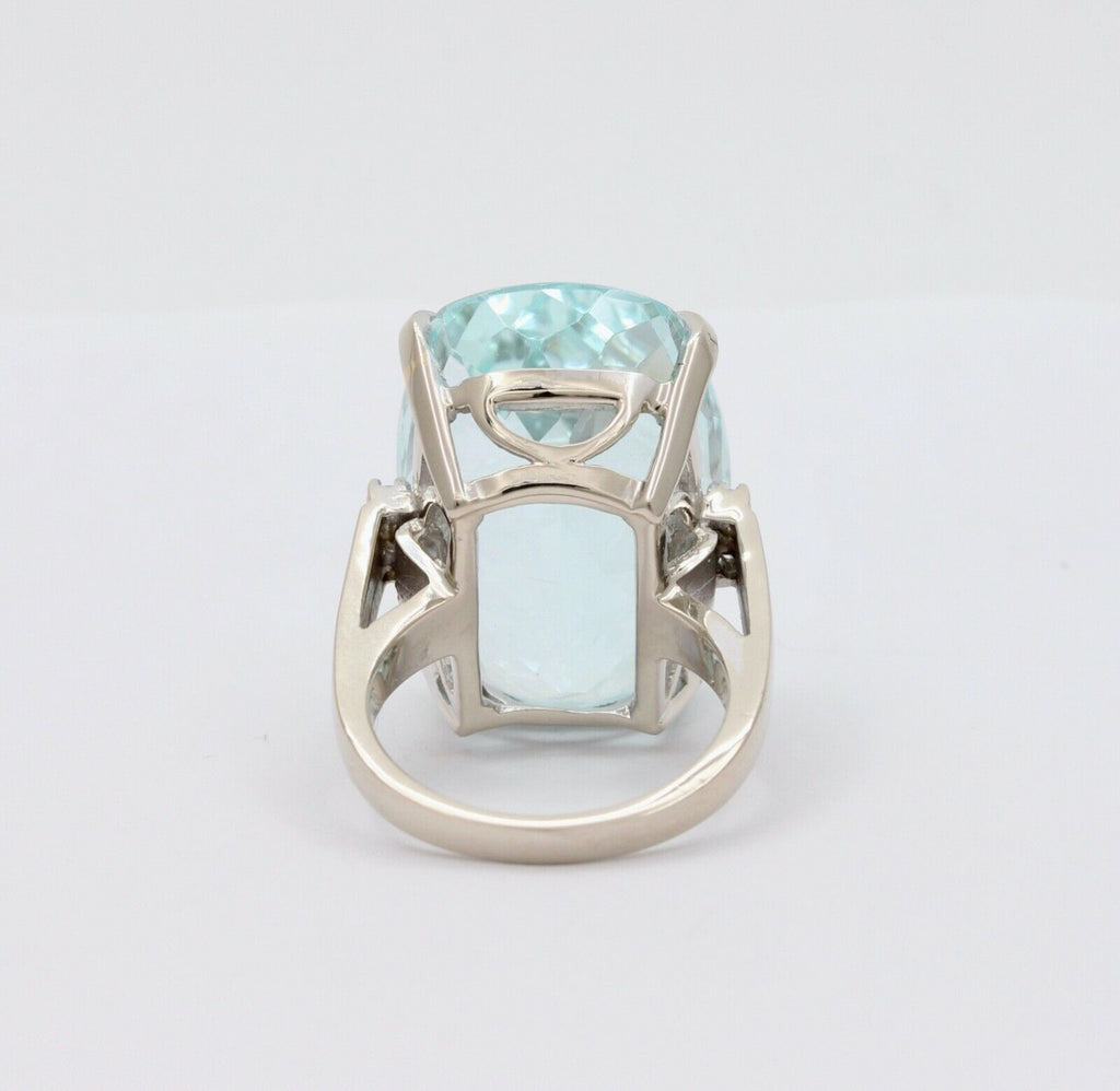 Vintage 34.66 Carat Aquamarine Statement Ring