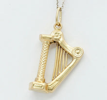 Load image into Gallery viewer, Vintage 14K Yellow Gold Golden Harp Pendant Charm
