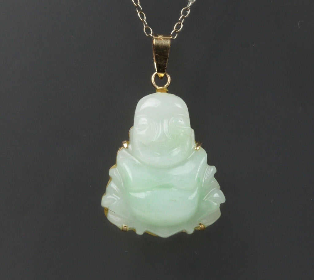 Vintage Natural Jade Buddha Pendant