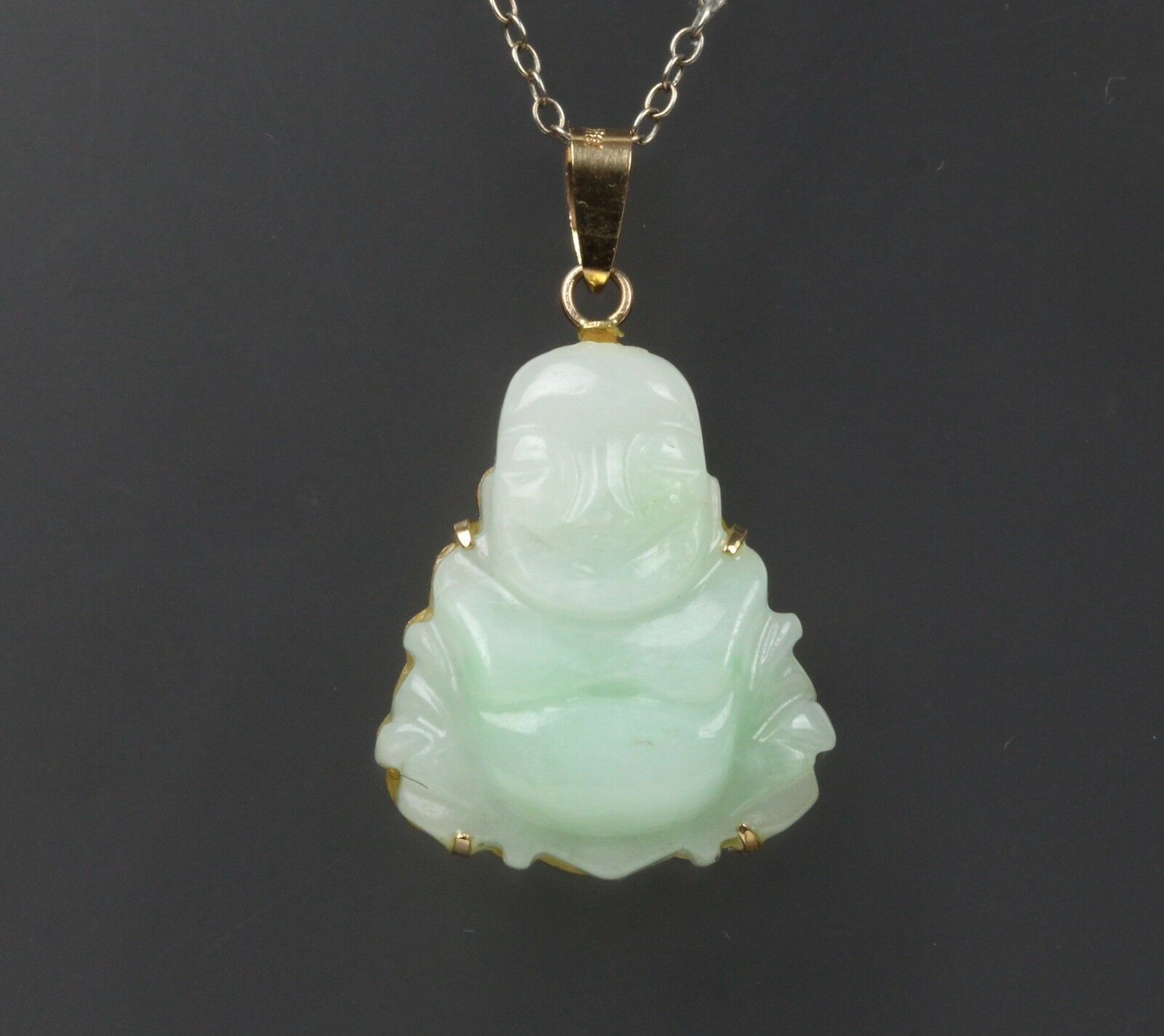 Vintage Natural Jade Buddha Pendant