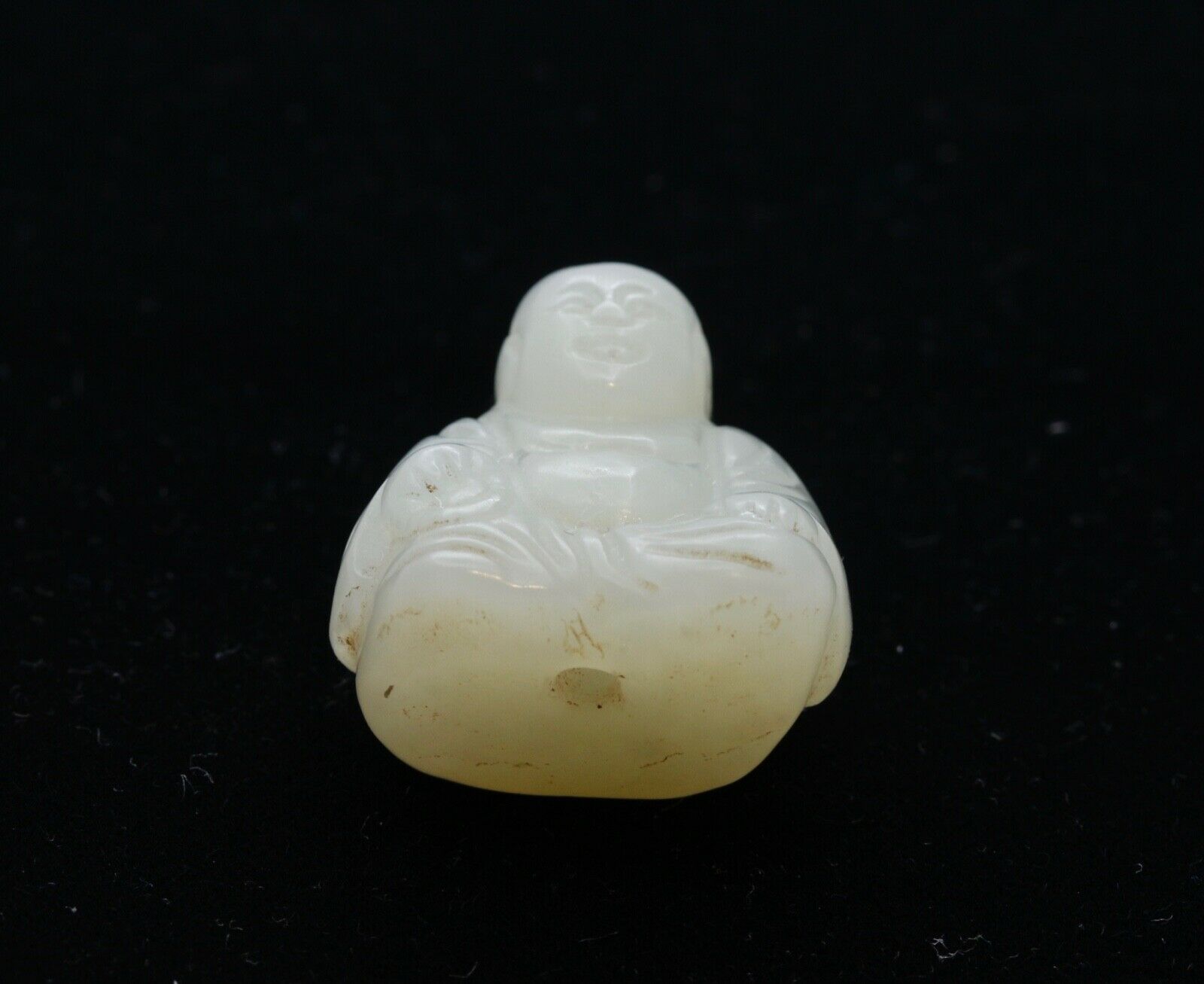 Carved Translucent Jade Budda Pendant Statue