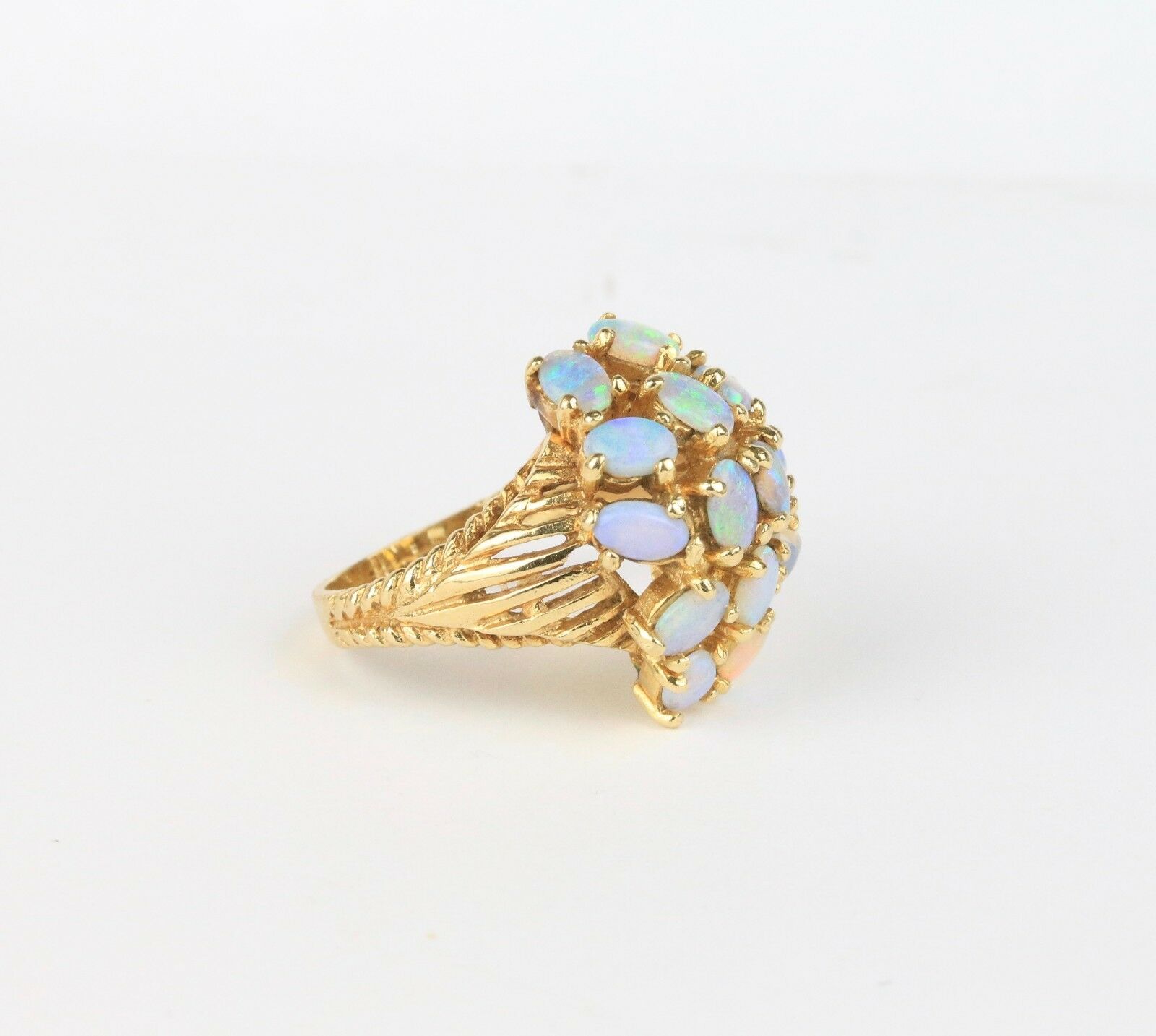 Estate Opal Cluster 14K Ladies Ring