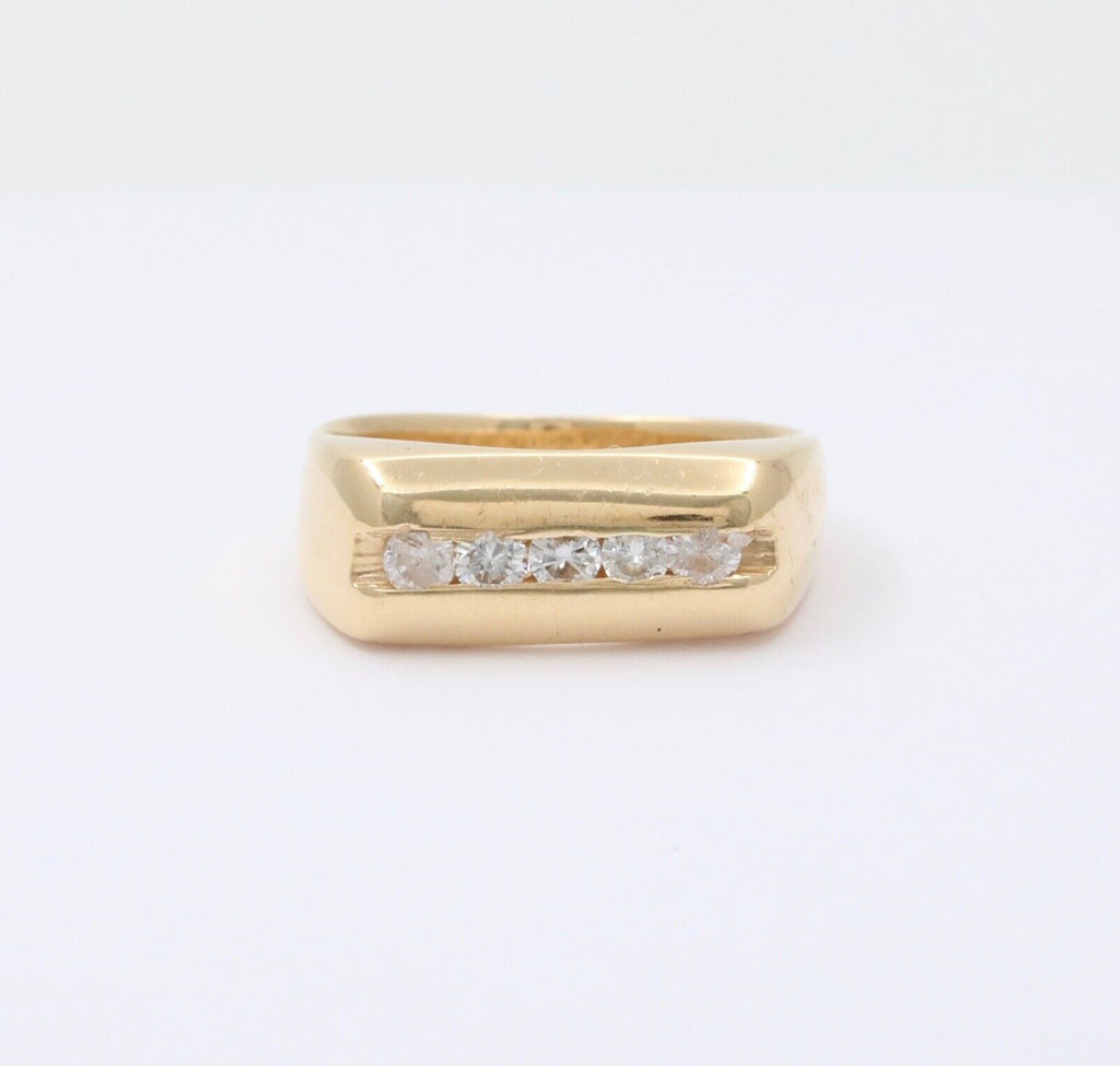Vintage 14K Yellow Gold Diamond Ring Band