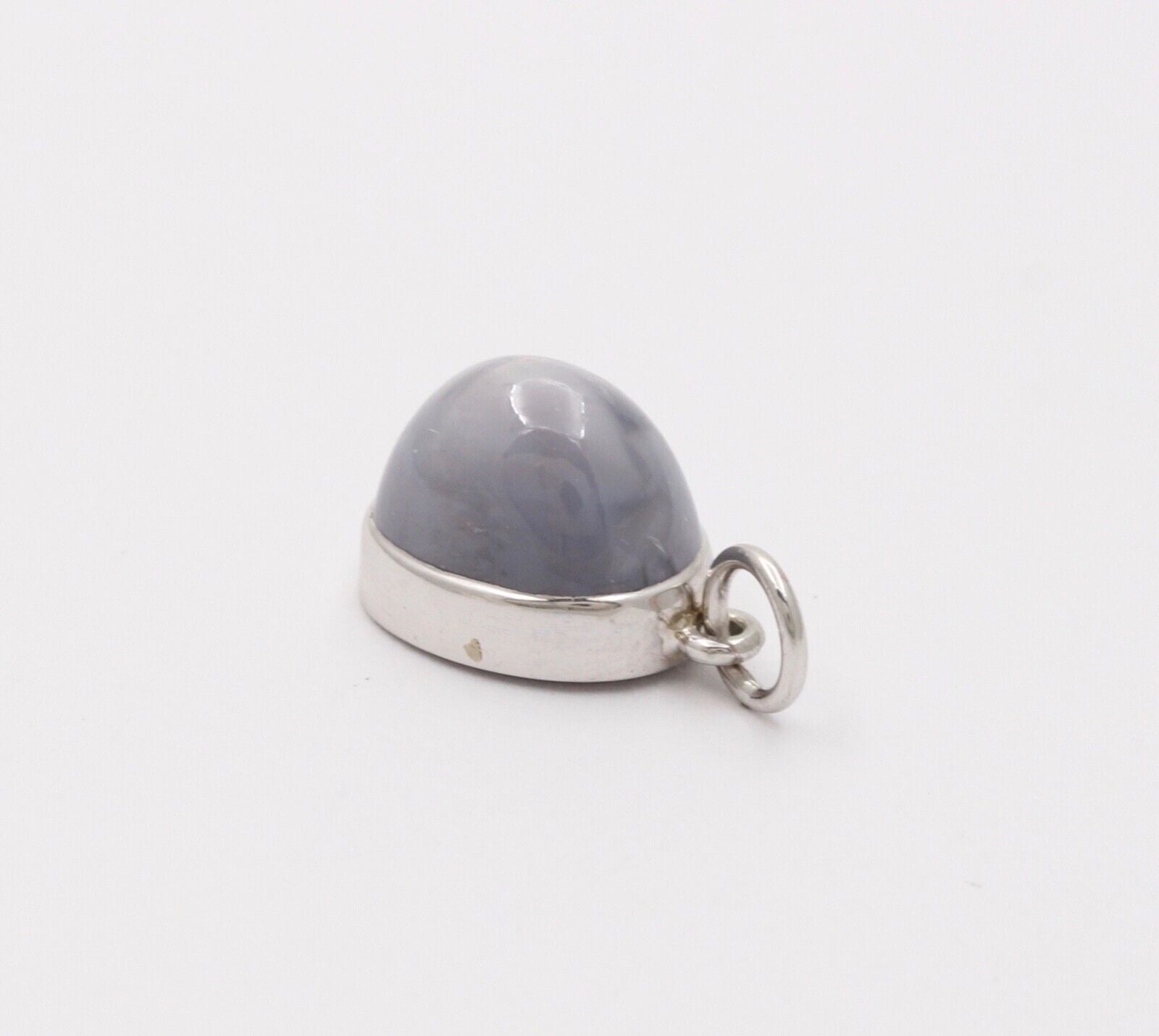 Vintage 14K White Gold Sapphire Pendant Estate Jewelry