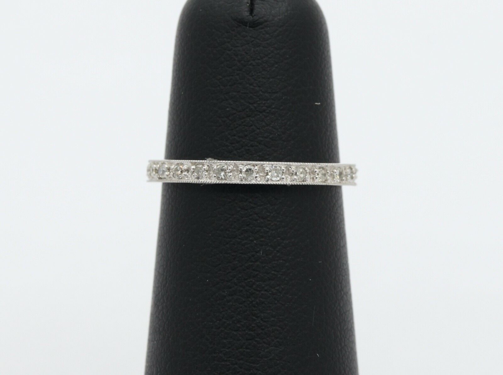 Ladies 18K White Gold Diamonds Stacking Eternity Band