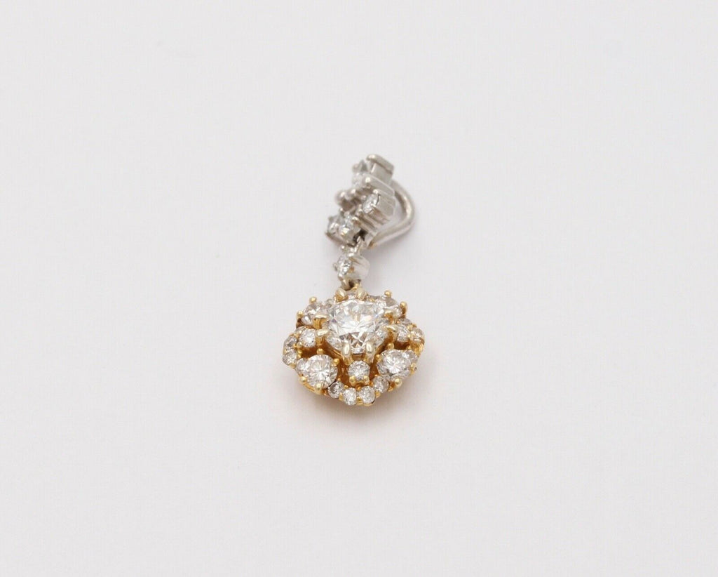 Beautiful Vintage Diamonds 14K Yellow White Gold Pendant