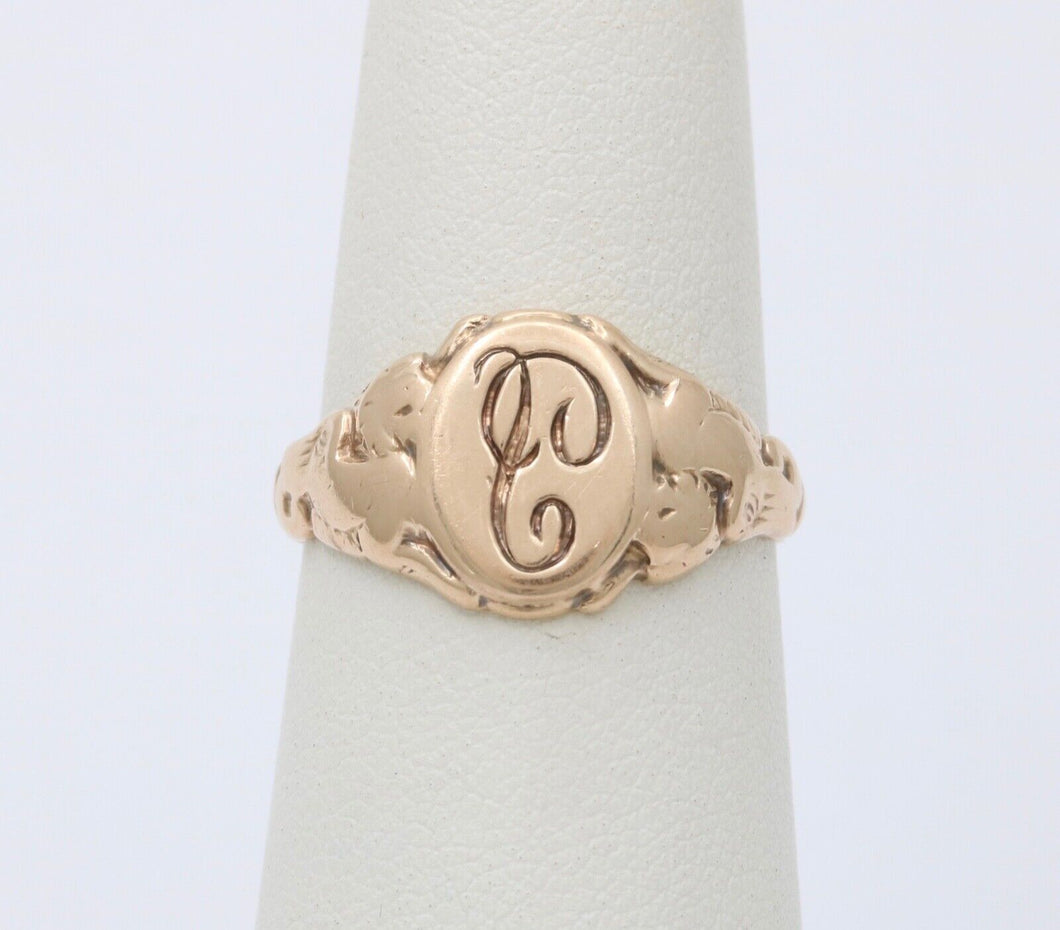 Victorian Signet 10K Yellow Gold Ring