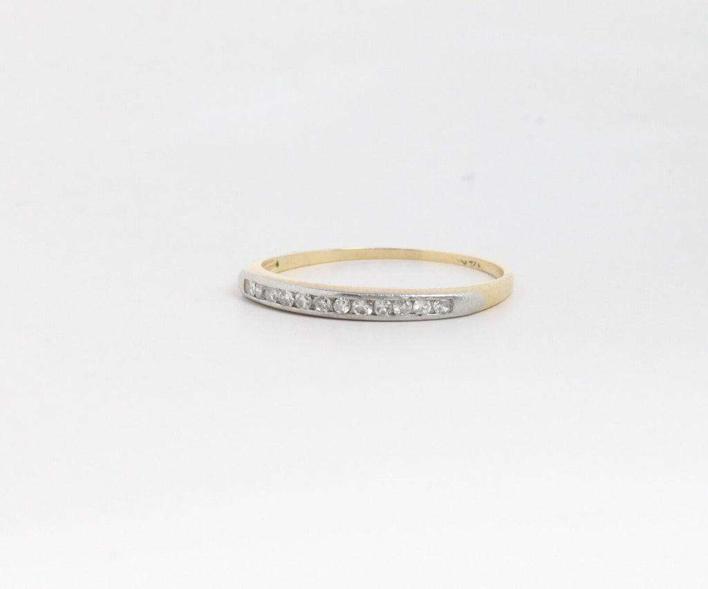 Vintage 14K Yellow Gold Diamond Wedding Band