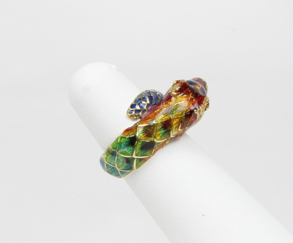 Vintage Sea Serpent 18K Unisex Ring