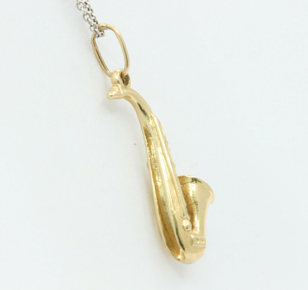 Vintage 14K Yellow Gold Saxophone Charm