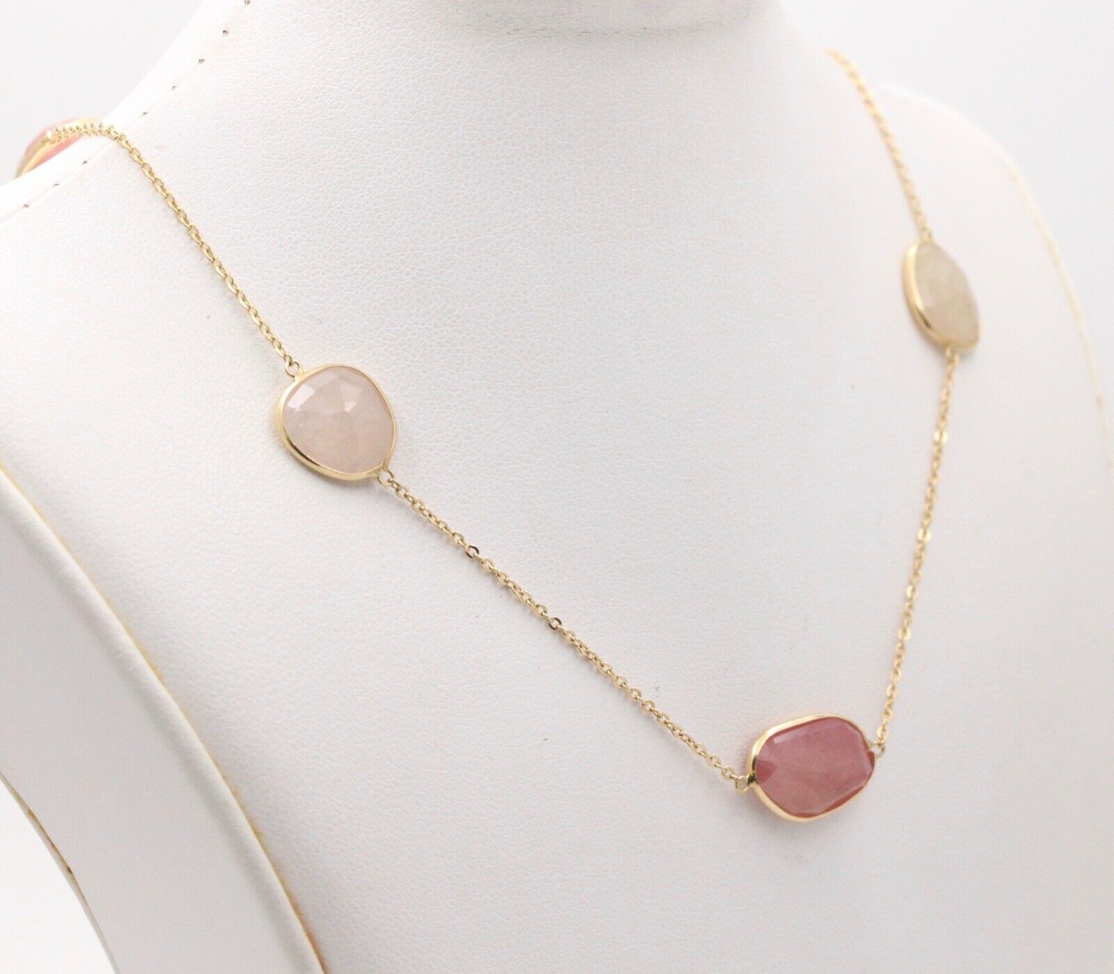 Vintage Quartz Crystal 14K Yellow Gold Necklace