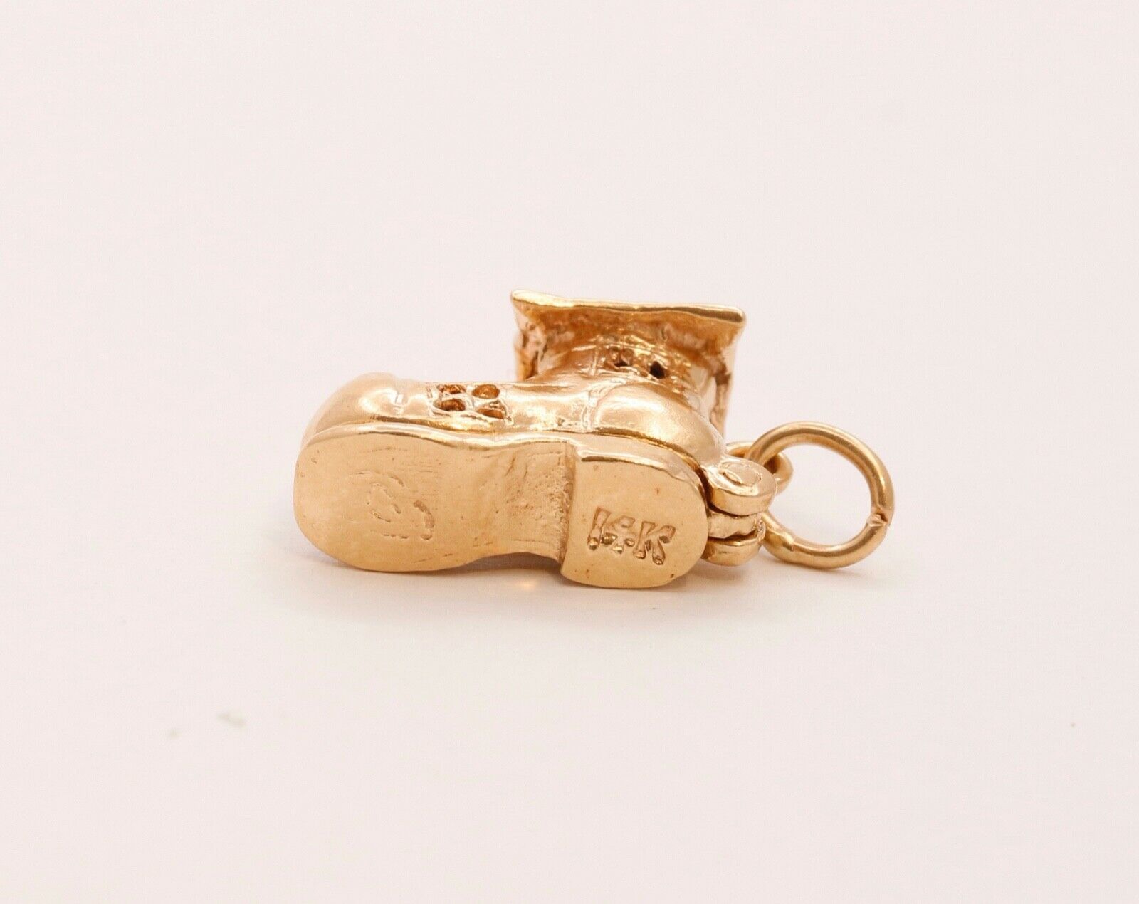 Vintage 14K Yellow Gold Movable "There Was An Old Woman" Enamel Pendant Charm