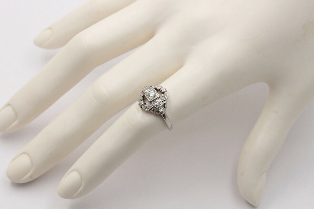 Art Deco Diamonds Platinum Cocktail Ring