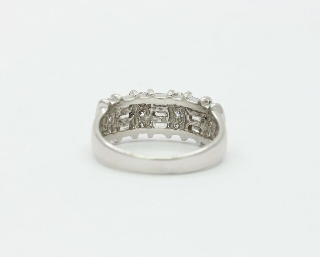 Vintage Ladies Platinum Diamonds Anniversary Wedding Band