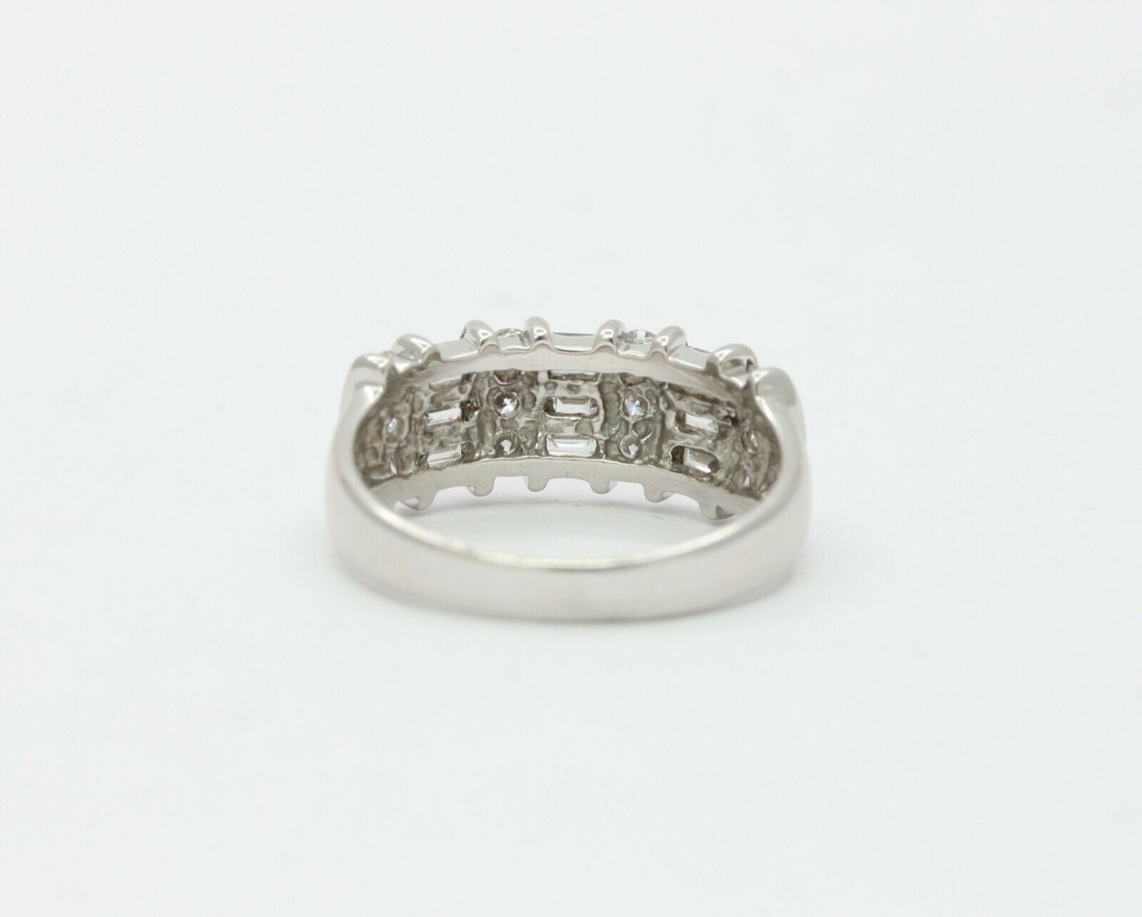 Vintage Ladies Platinum Diamonds Anniversary Wedding Band