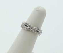 Load image into Gallery viewer, Vintage Ladies Diamonds Platinum Rope Twist Wedding Band Ring
