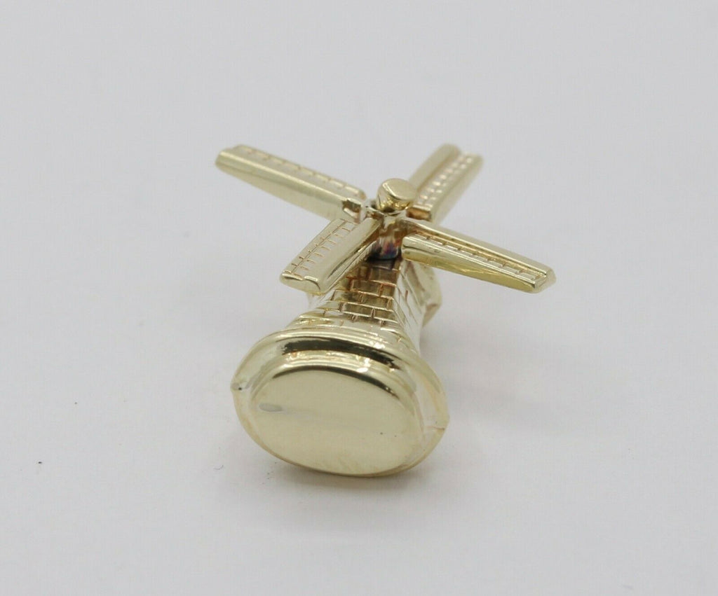 Vintage 14K Yellow Gold Windmill Charm