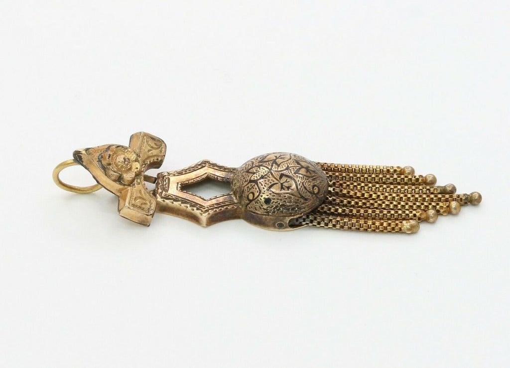 Victorian 10K Yellow Gold Tassel Pendant