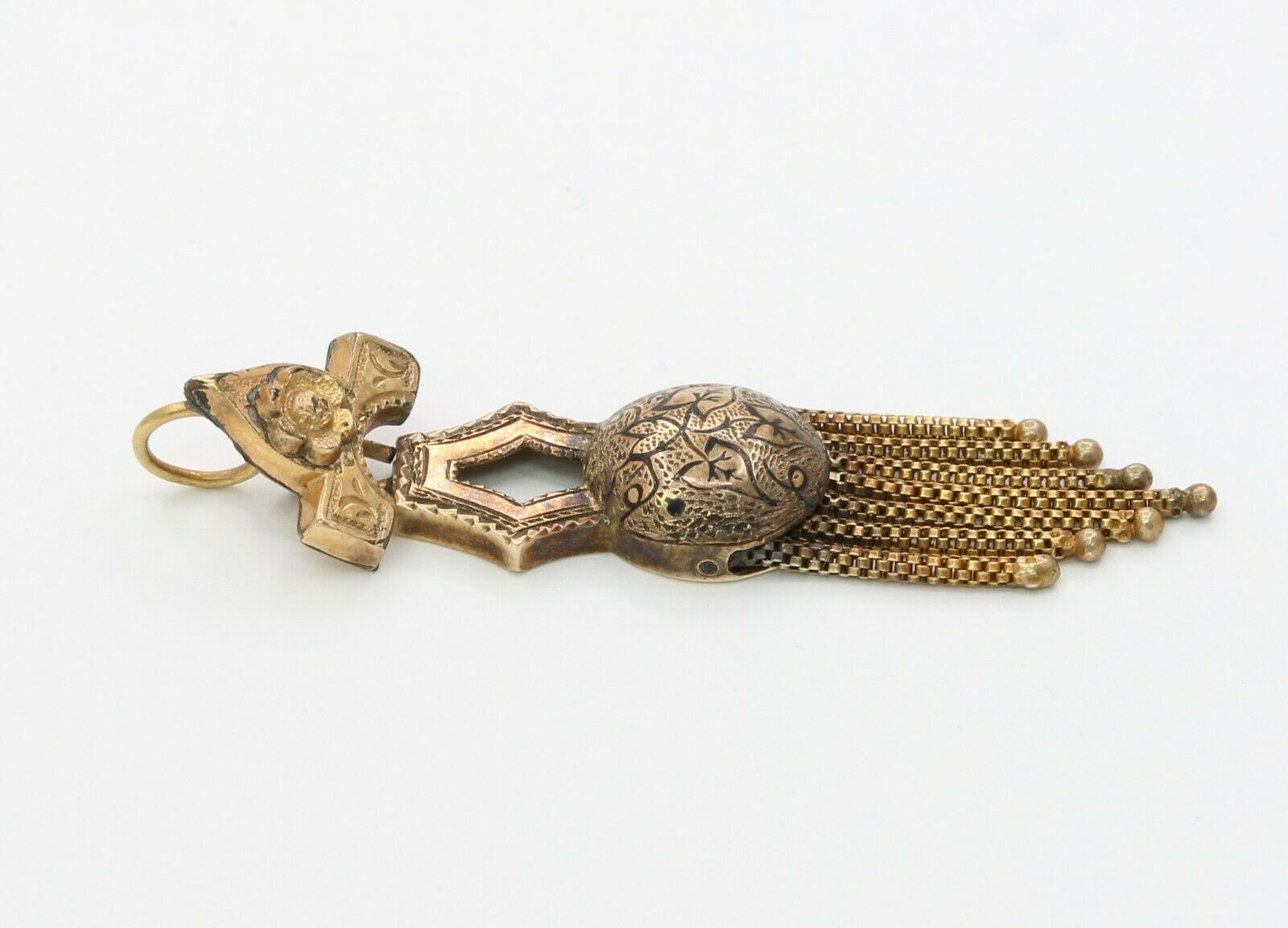 Victorian 10K Yellow Gold Tassel Pendant