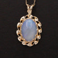 Vintage Translucent Opal 14K Yellow Gold Pendant