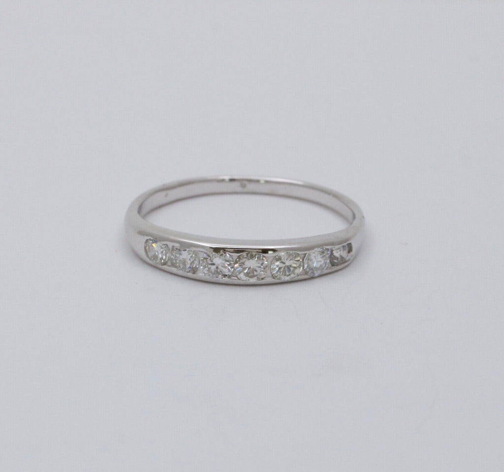Vintage 18K Gold Diamond Half Eternity Band.